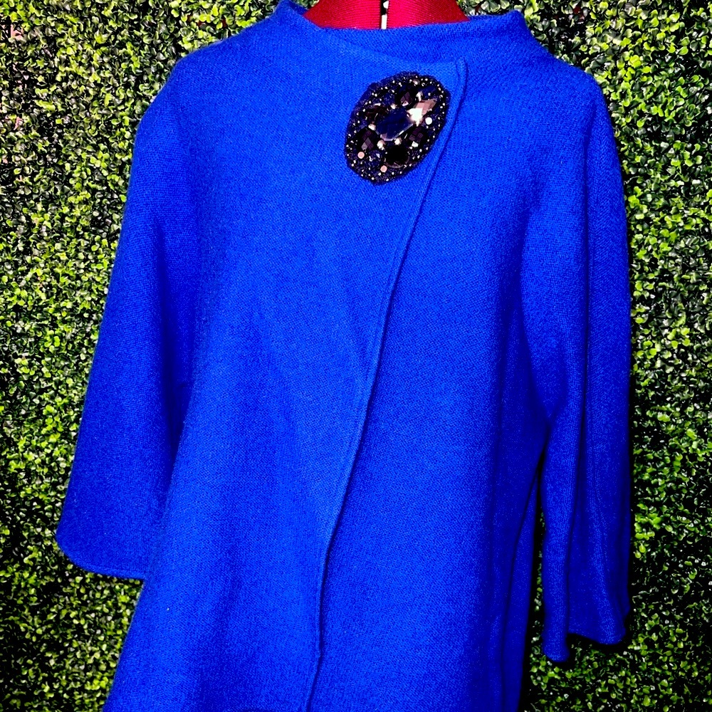 Royal Blue JM Collection Wool Jacket